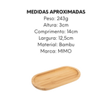 Bandeja Oval EcoKitchen 14cm de Bambu Mimo Style