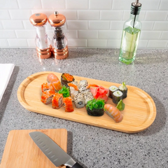 Bandeja Oval EcoKitchen 14cm de Bambu Mimo Style