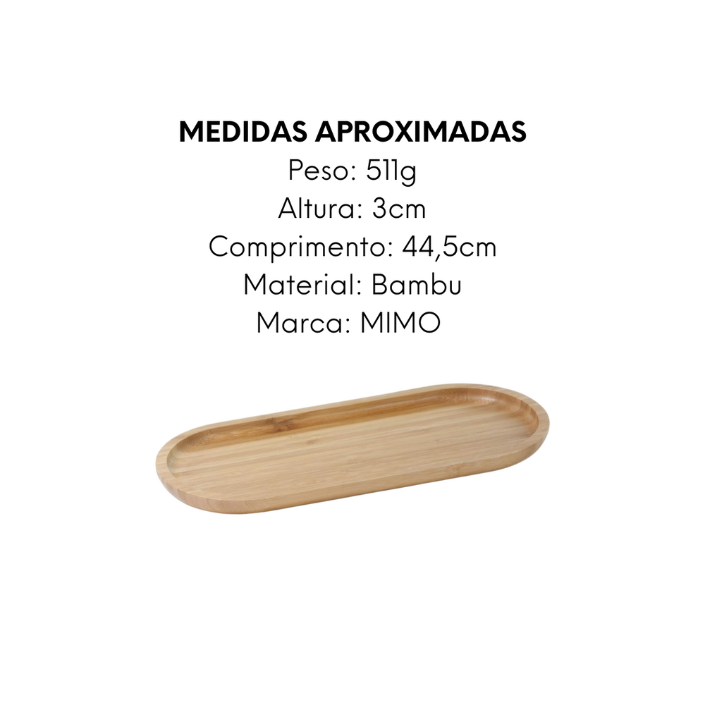 Bandeja Oval EcoKitchen de Bambu Mimo Style