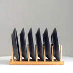 Suporte Escorredor de Prato 6 Divisória de Bambu Mimo Style