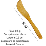 Conjunto 3 Peças Espátula de Patê Bambu Mimo Style