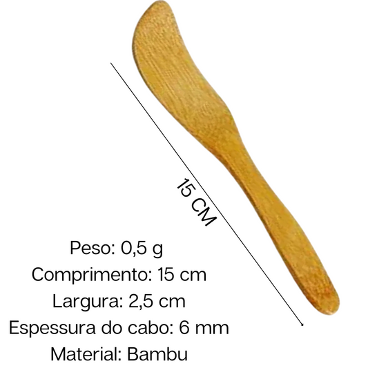 Conjunto 3 Peças Espátula de Patê Bambu