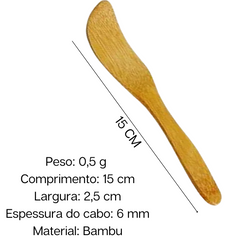 Conjunto 3 Peças Espátula de Patê Bambu Mimo Style