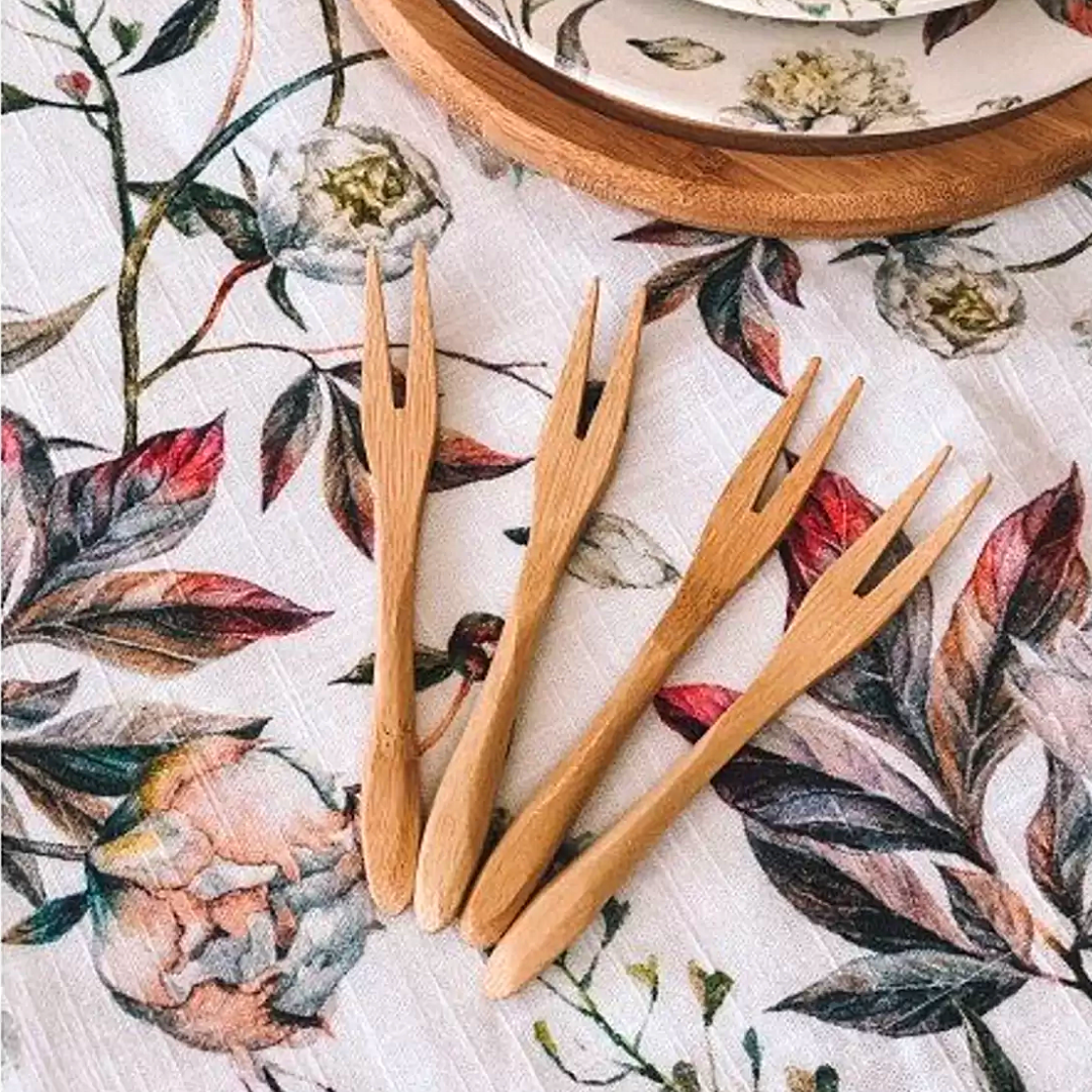 Conjunto 4 Garfo Ecokitchen de Bambu Mimo Style - A Gourmet