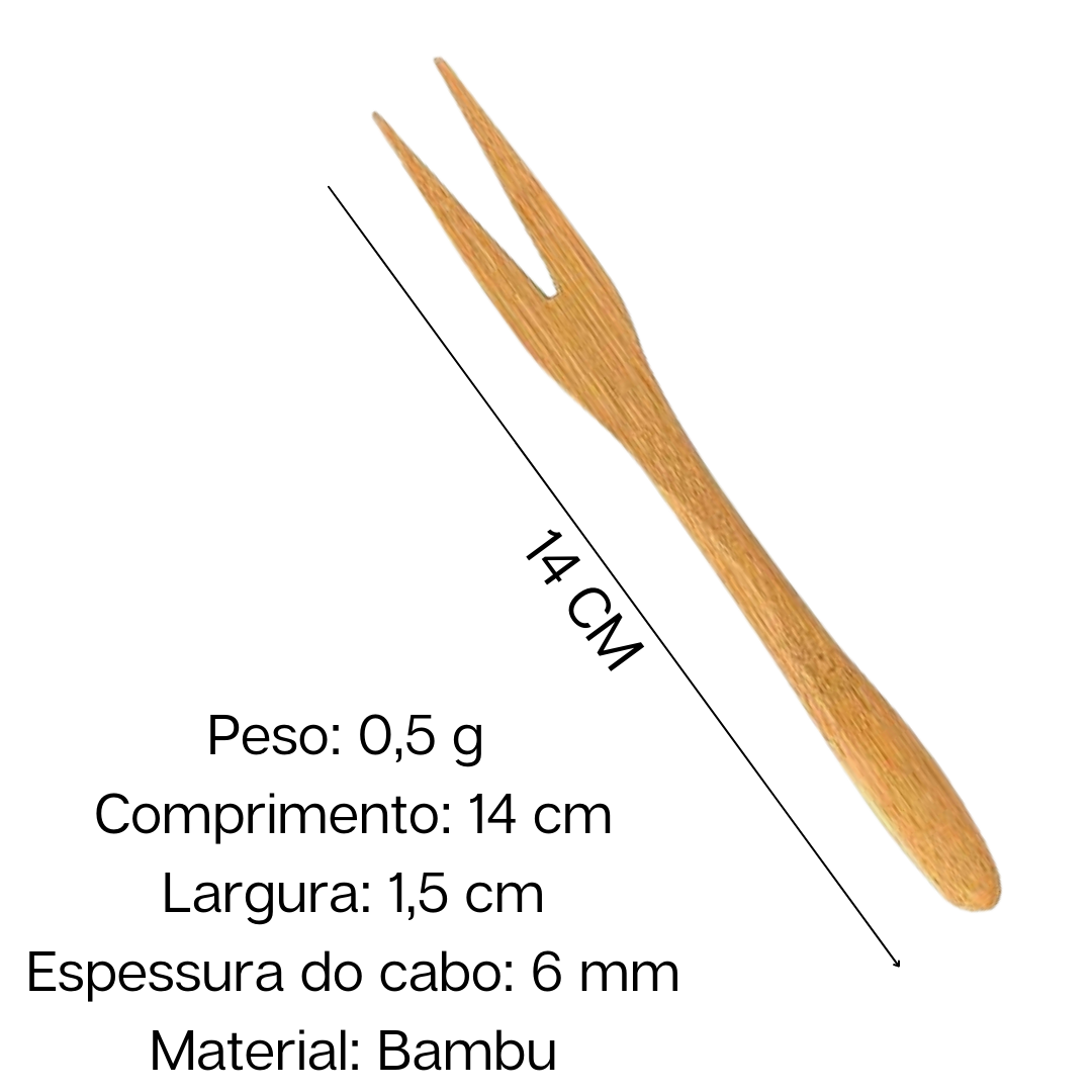 Conjunto 4 Garfo Ecokitchen de Bambu Mimo Style - A Gourmet