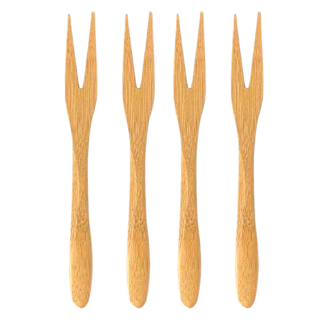 Conjunto 4 Garfo Ecokitchen de Bambu Mimo Style - A Gourmet Hover Image