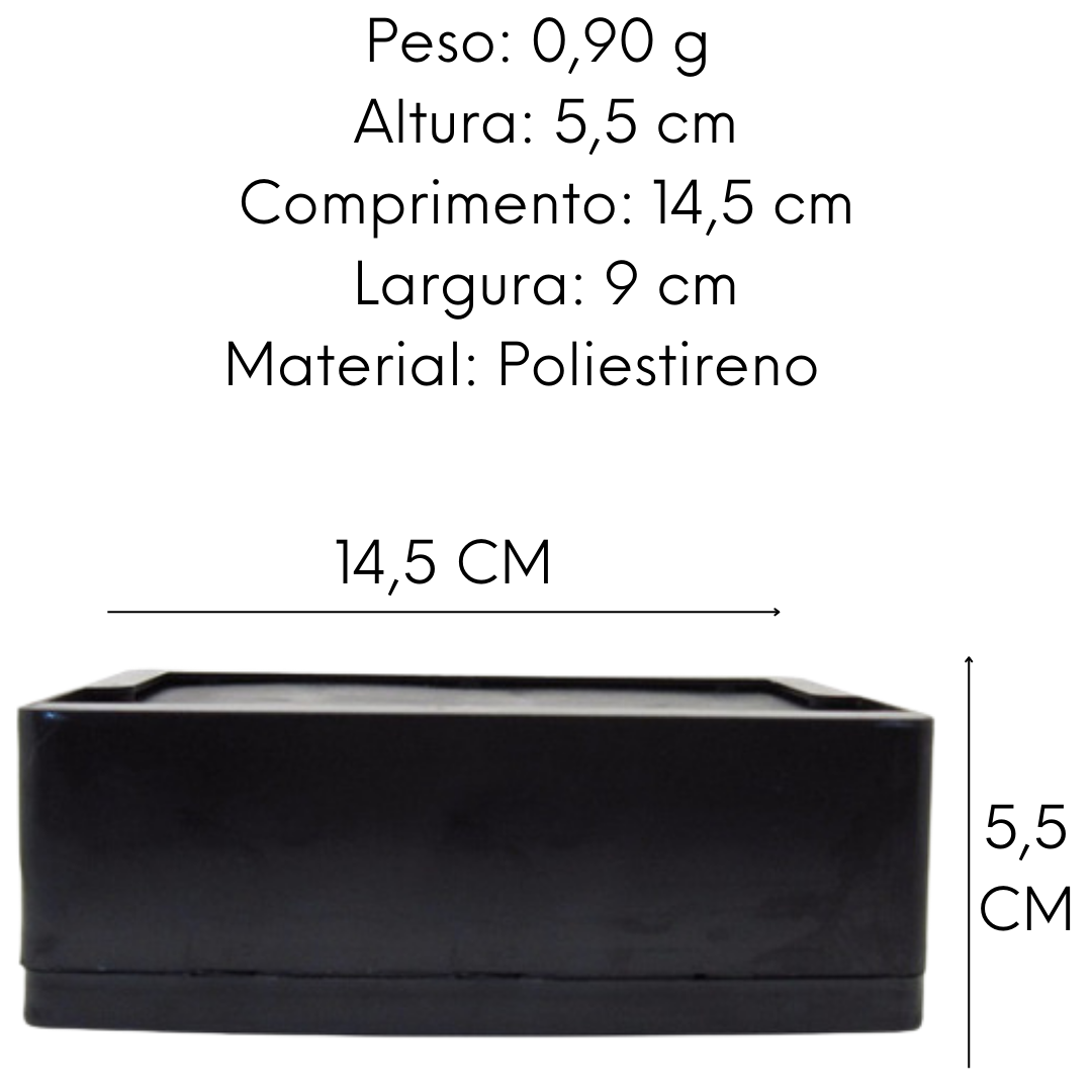 Porta Guardanapo Deitado Preto A Gourmet