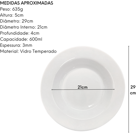 Prato Para Massa Grangusto 29,5 cm Porcelana