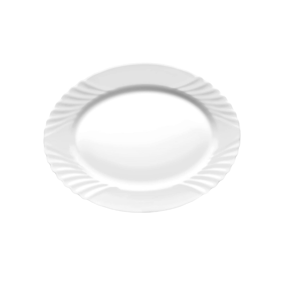 Prato Oval Ebro de Vidro Opalino Day Home