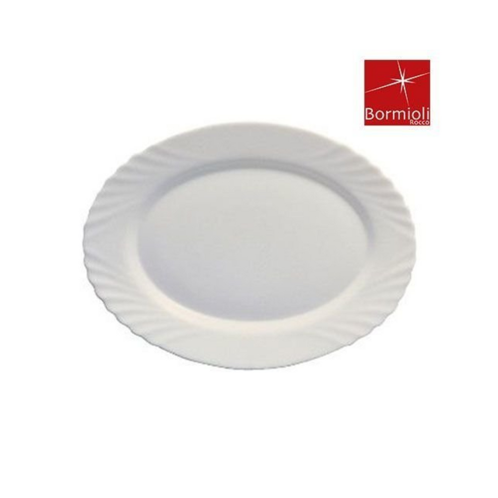 Prato Oval Ebro de Vidro Opalino Day Home