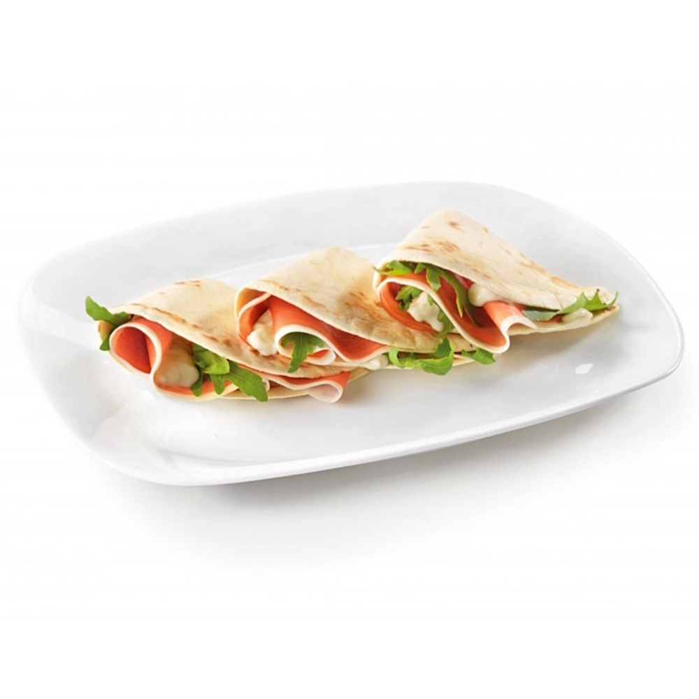 Prato Retangular Pequeno Vidro Temperado 22cm Bormioli Rocco Day Home