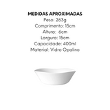 Saladeira Parma de 15cm Vidro Opalino Day Home