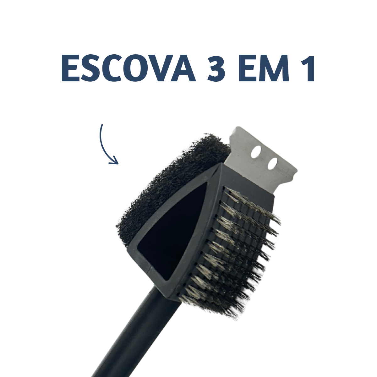 Escova limpar grelha churrasqueira