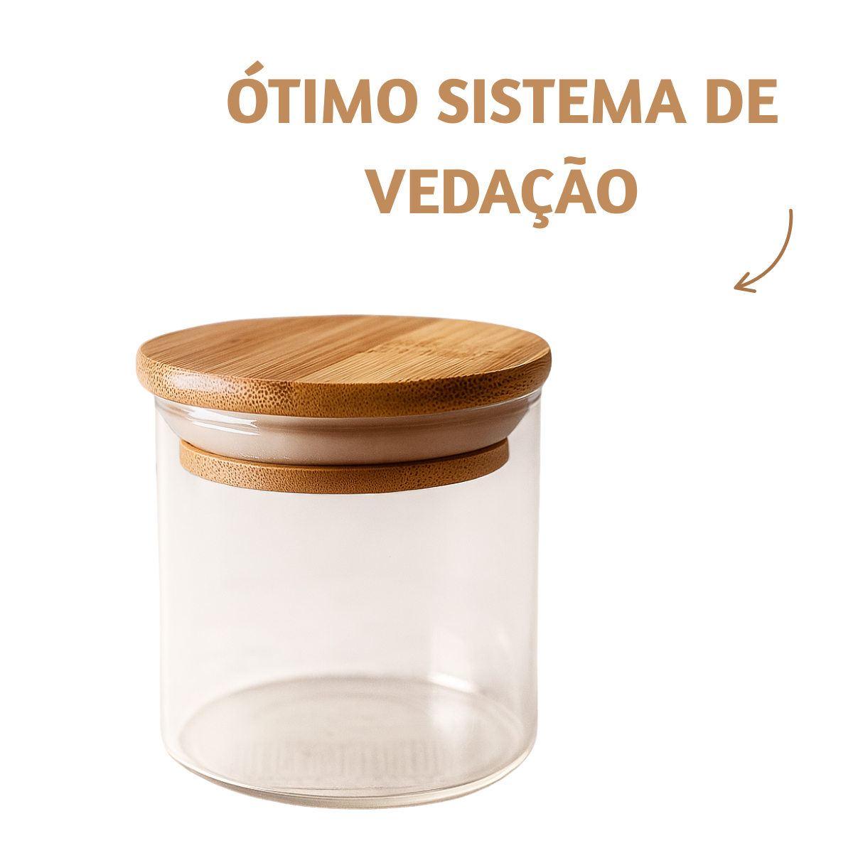 Pote pequeno vidro bambu 110ml