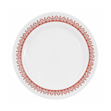 Prato Raso Menu Opaline Borda Vermelho