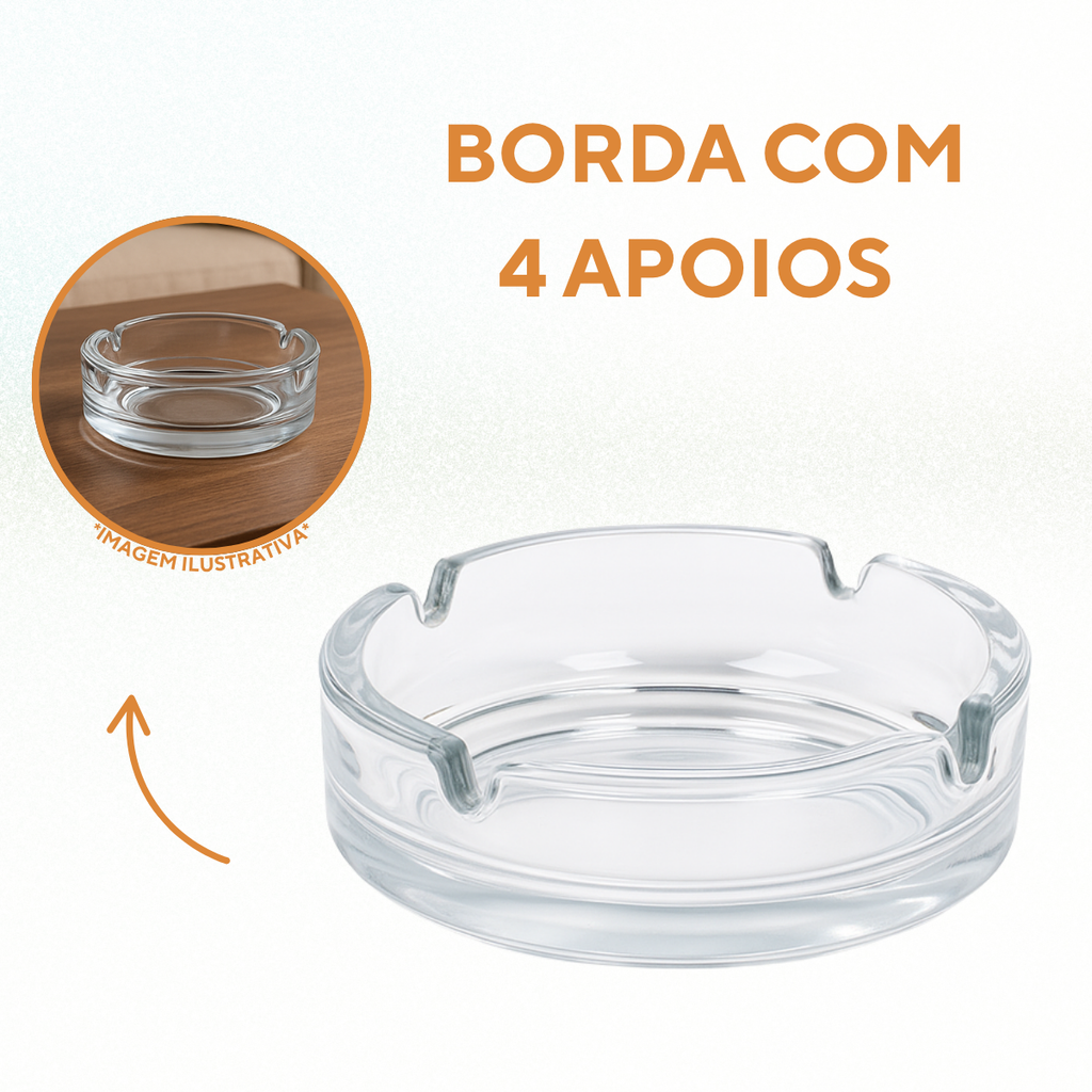 Kit 50 Cinzeiro Personalizado de Vidro