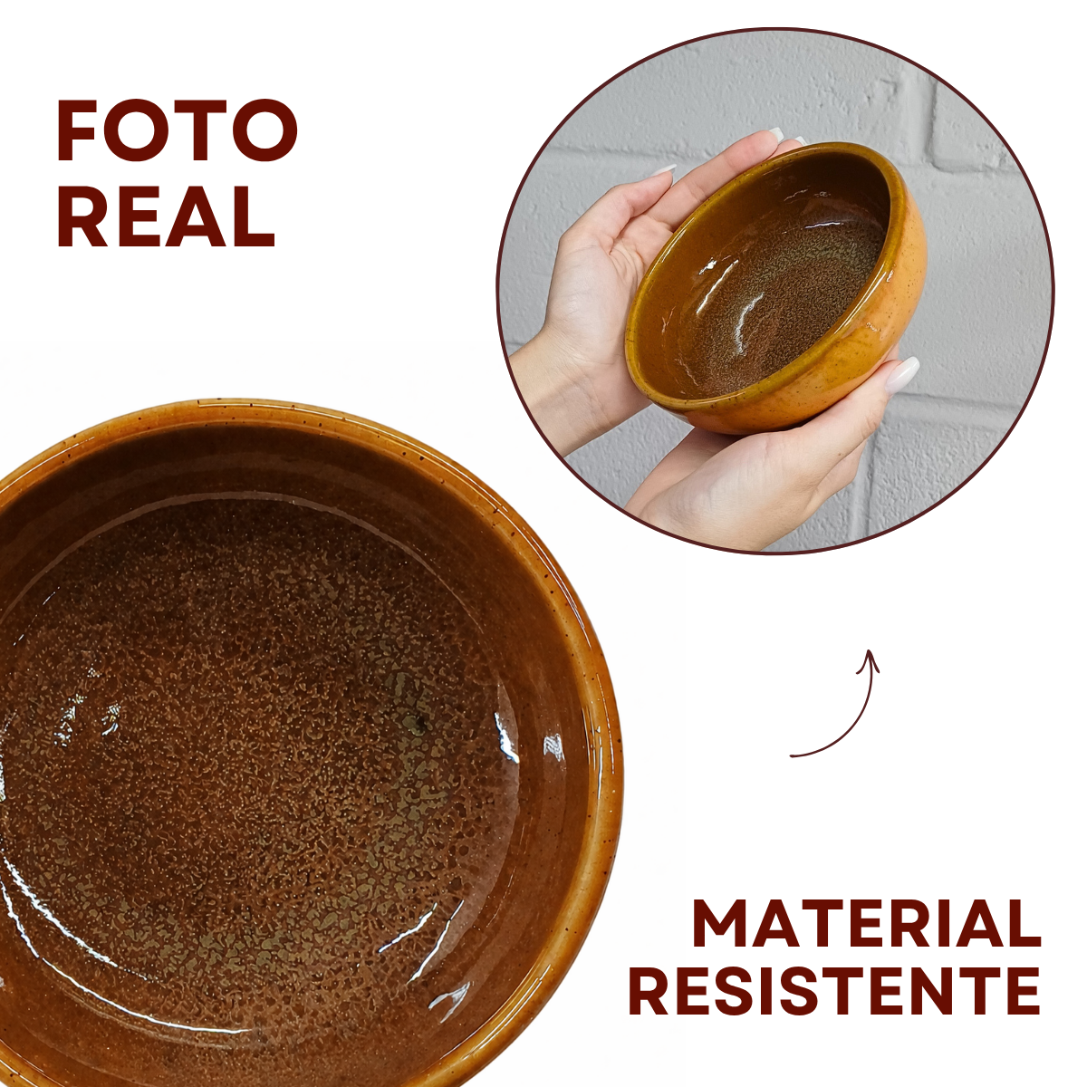 Tigela Cerâmica Refrátaria 350ml Romanha Wood