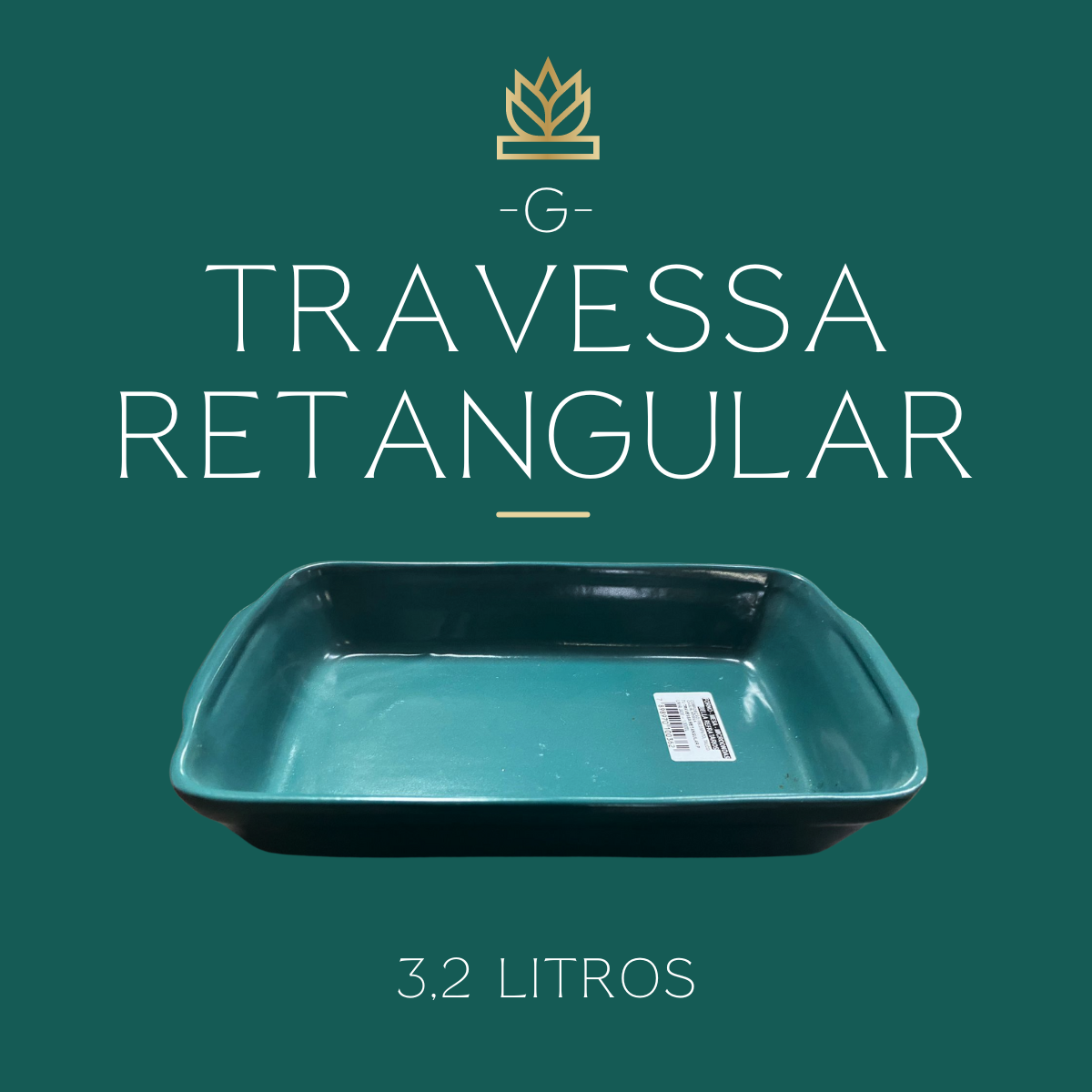 Travessa Retangular G Jade - A Gourmet