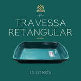 Travessa Retangular Jade P 1,5L