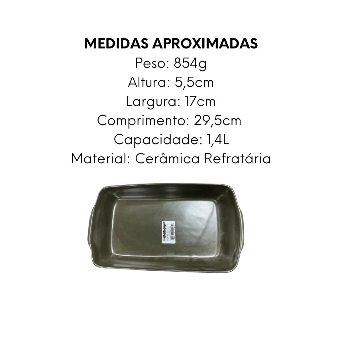 Travessa Retangular P Petróleo - A Gourmet
