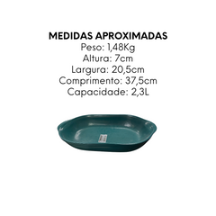 Travessa Oval G Jade de Cerâmica 2,3L - A Gourmet