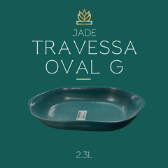 Travessa Oval G Jade de Cerâmica 2,3L - A Gourmet