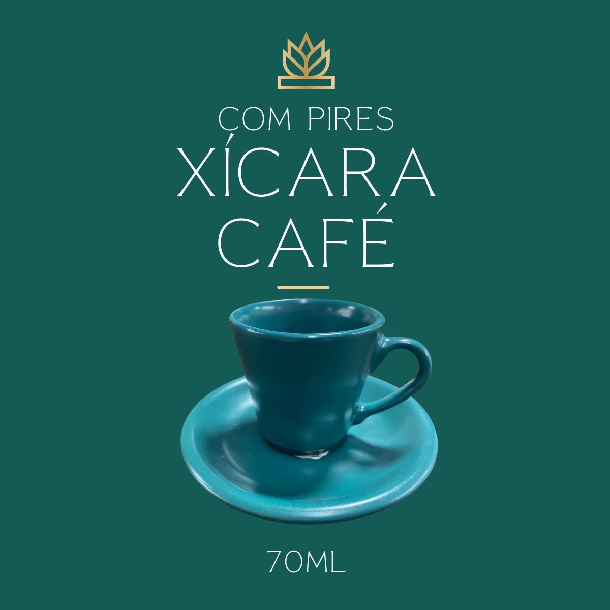 Xicara de Café Com Pires Jade - A Gourmet