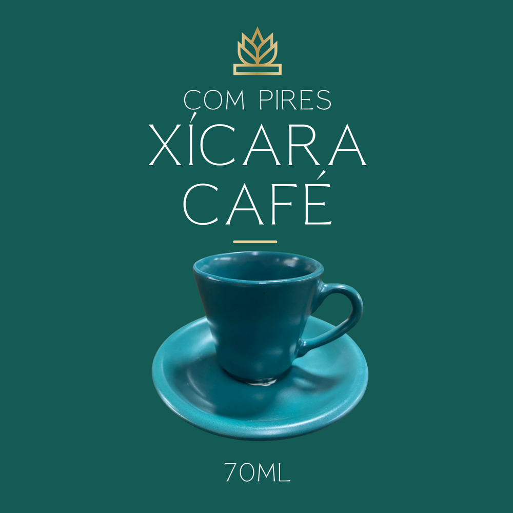 Xicara de Café Com Pires Jade - A Gourmet