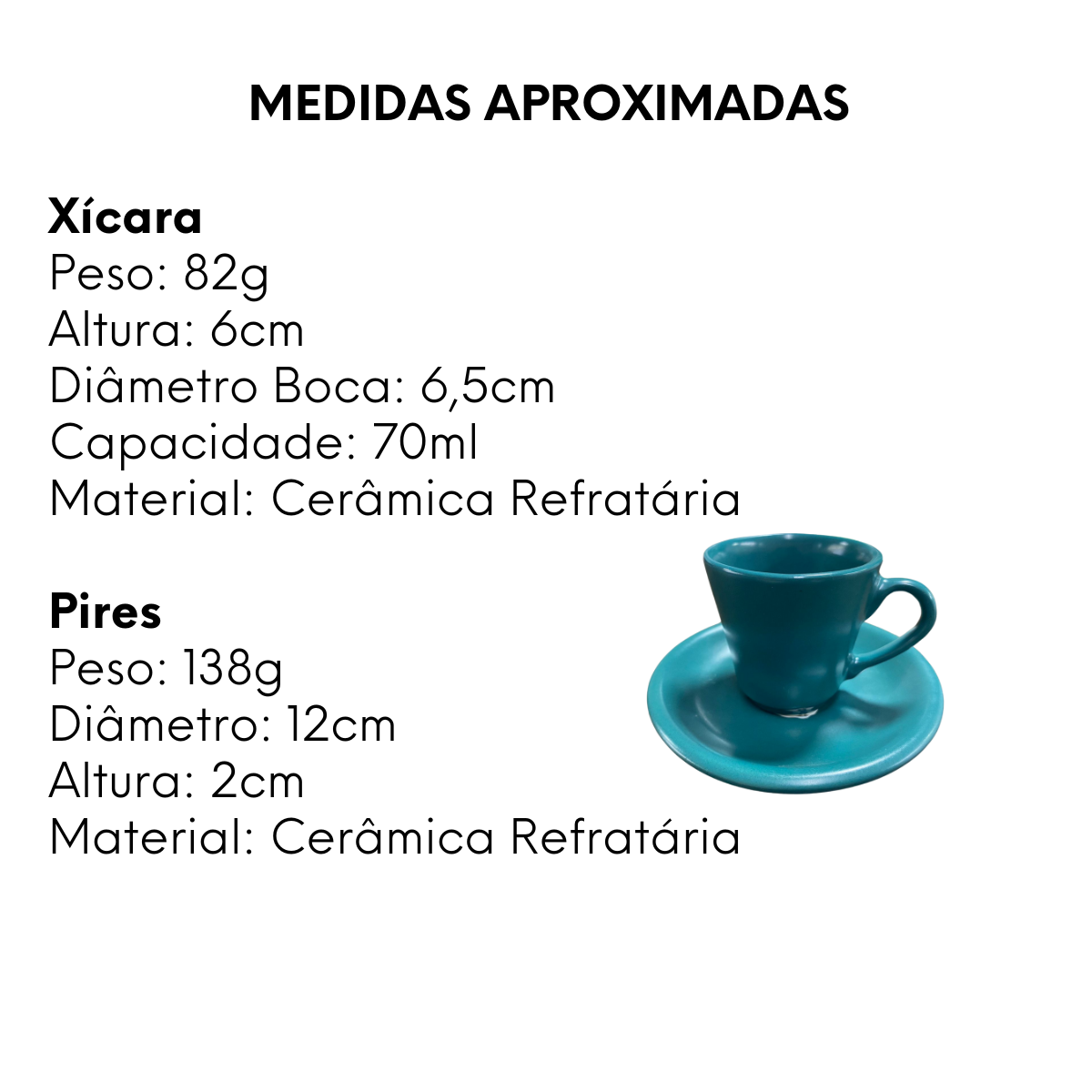 Xicara de Café Com Pires Jade - A Gourmet