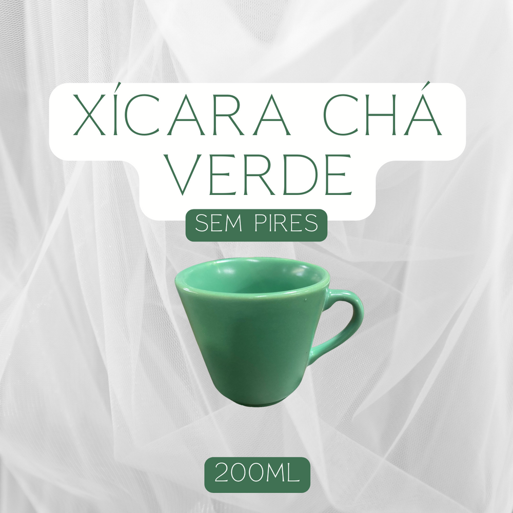 Xicara de Chá sem Pires Verde - A Gourmet