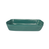 Travessa Retangular Jade Cerâmica 800ml - A Gourmet