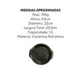 Travessa Redonda P Petróleo 22cm - A Gourmet