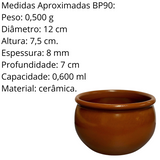 Cumbuca de Barro Ceramica N90 600ml Bela Porcelana