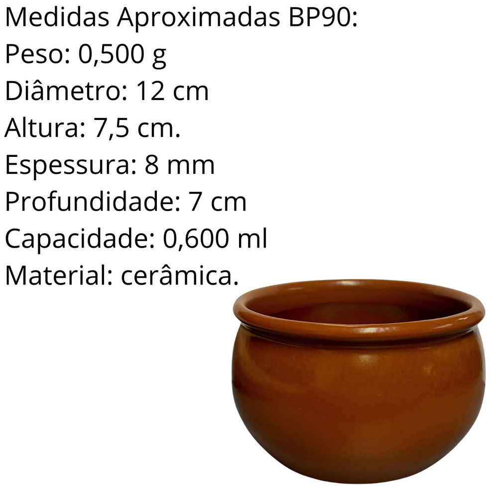 Cumbuca de Barro Ceramica N90 600ml Bela Porcelana