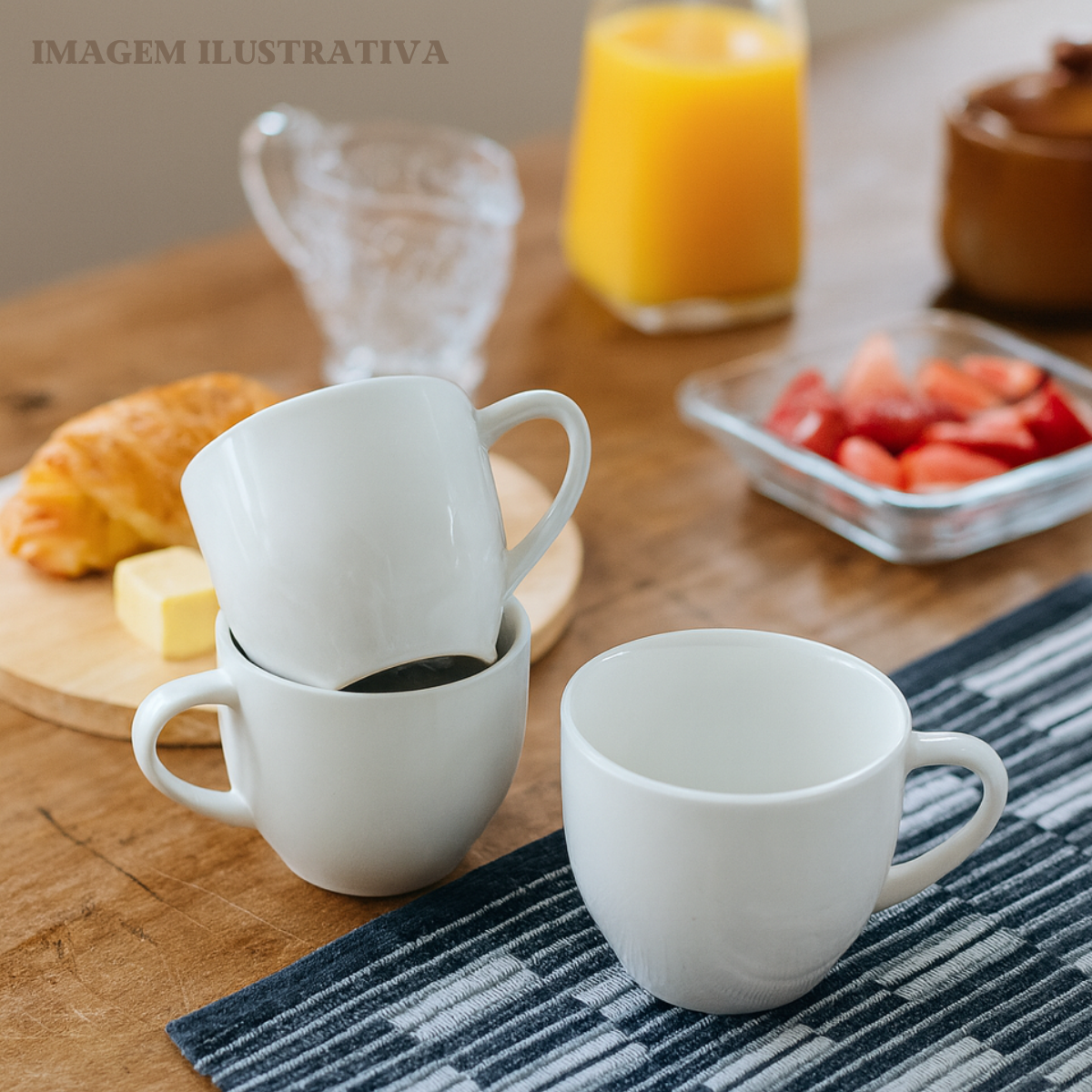 Xicara Chá Porcelana Branca
