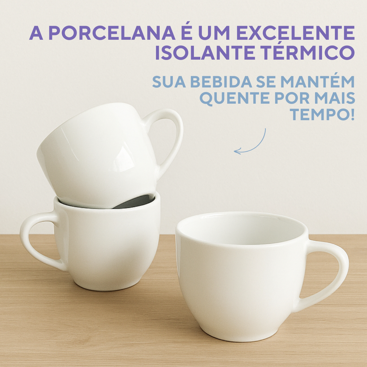 Xicara Chá Porcelana Branca