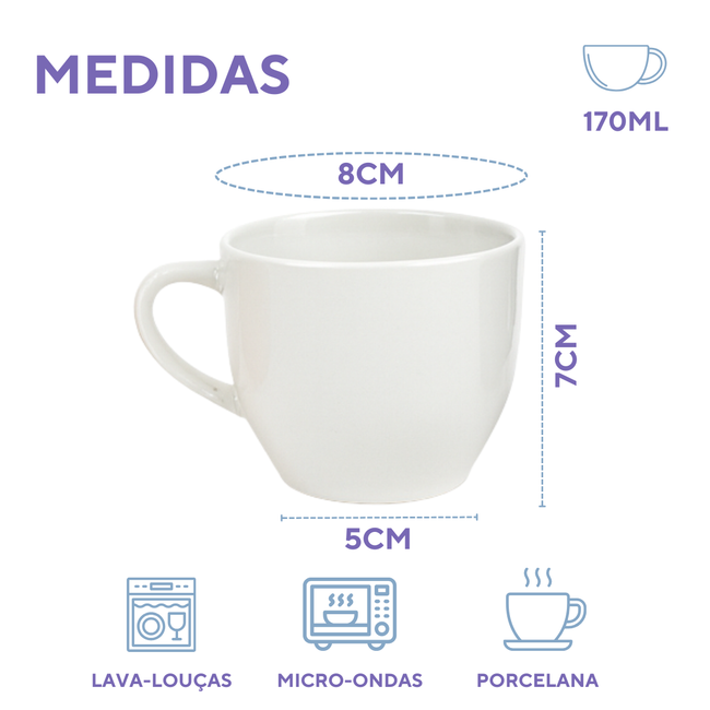 Xicara Chá Porcelana Branca Main Image