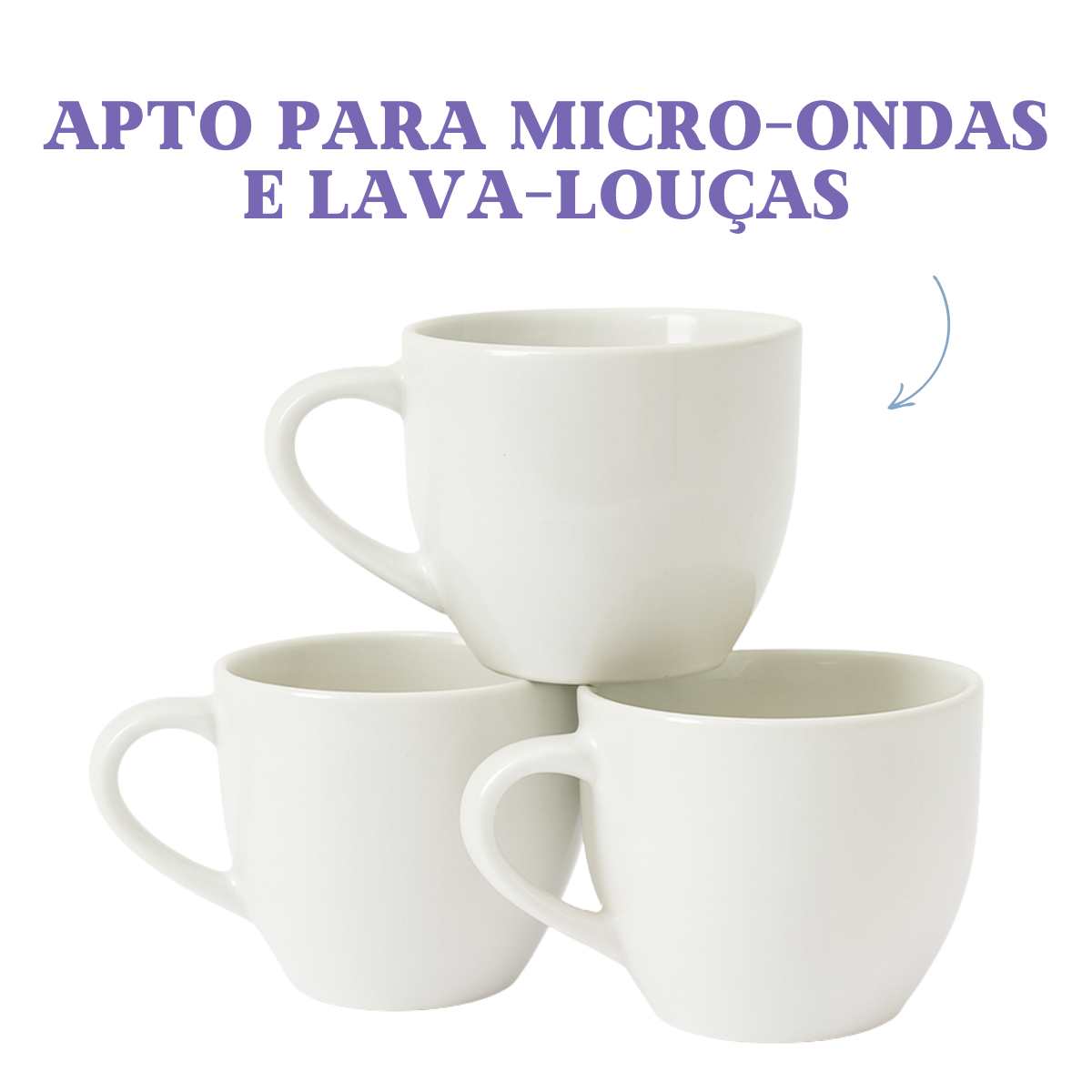 Xicara Chá Porcelana Branca