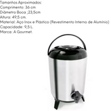 Botijão Térmico em Aço Inox Hercules A Gourmet