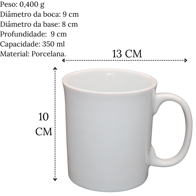 Caneca Francesa 350ml Porcelana Main Image