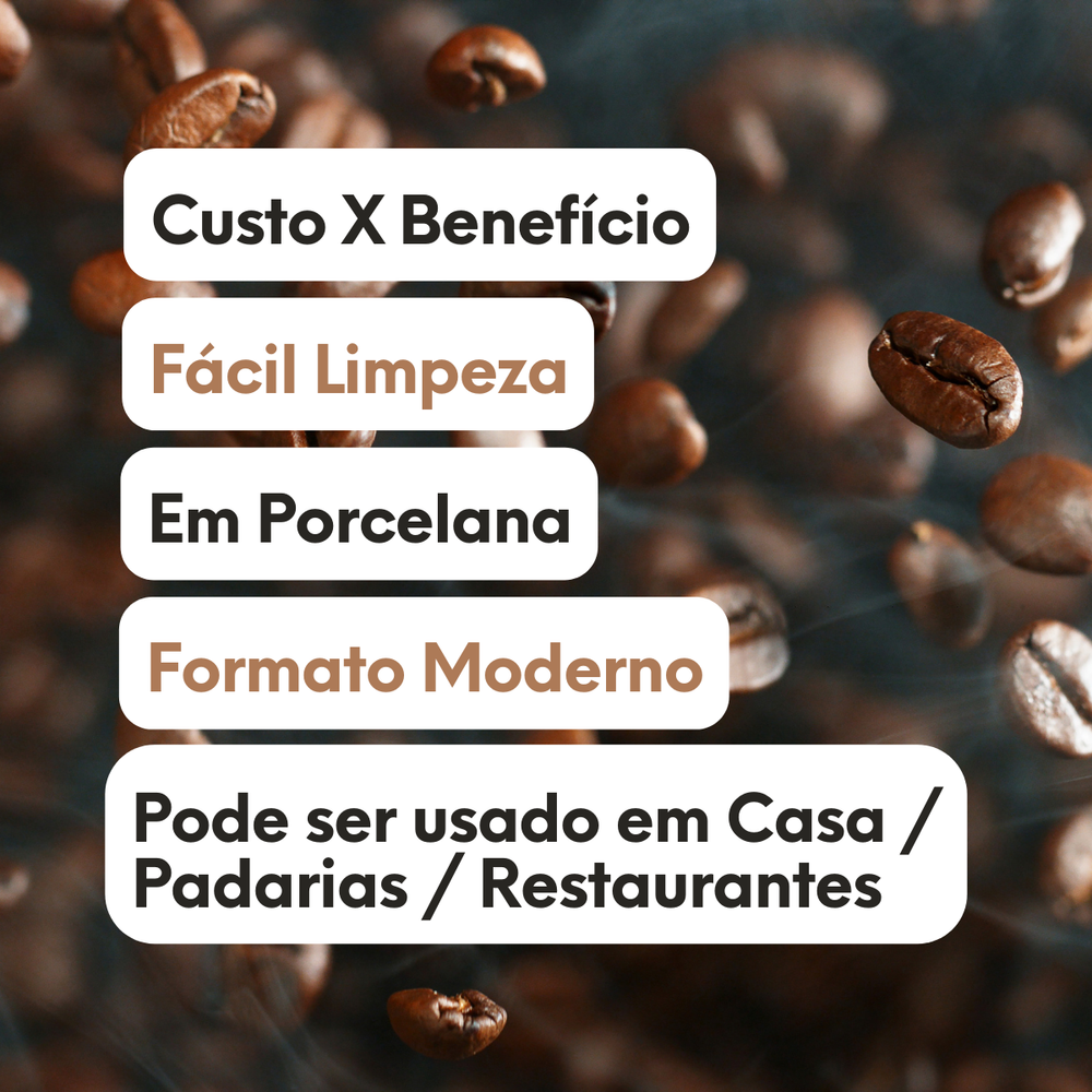 Caneca Francesa 350ml Porcelana BelaVista