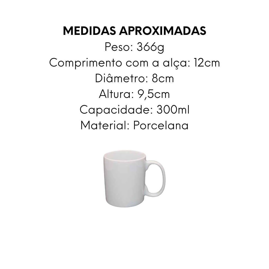 Caneca Porcelana 300ml BelaVista