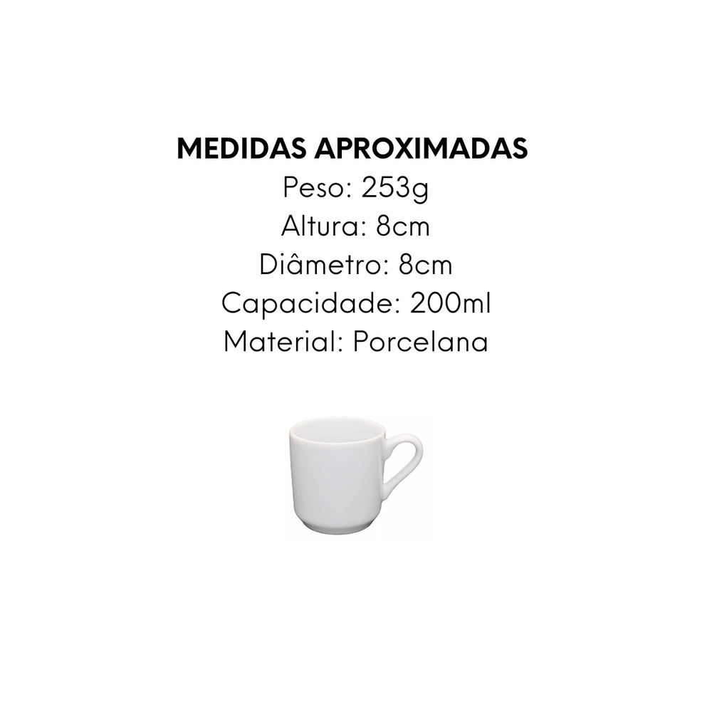 Caneca Porcelana 200ml - A Gourmet