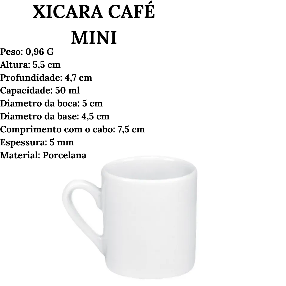 Xicara de Café Lisa S/ Pires 50ml BelaVista