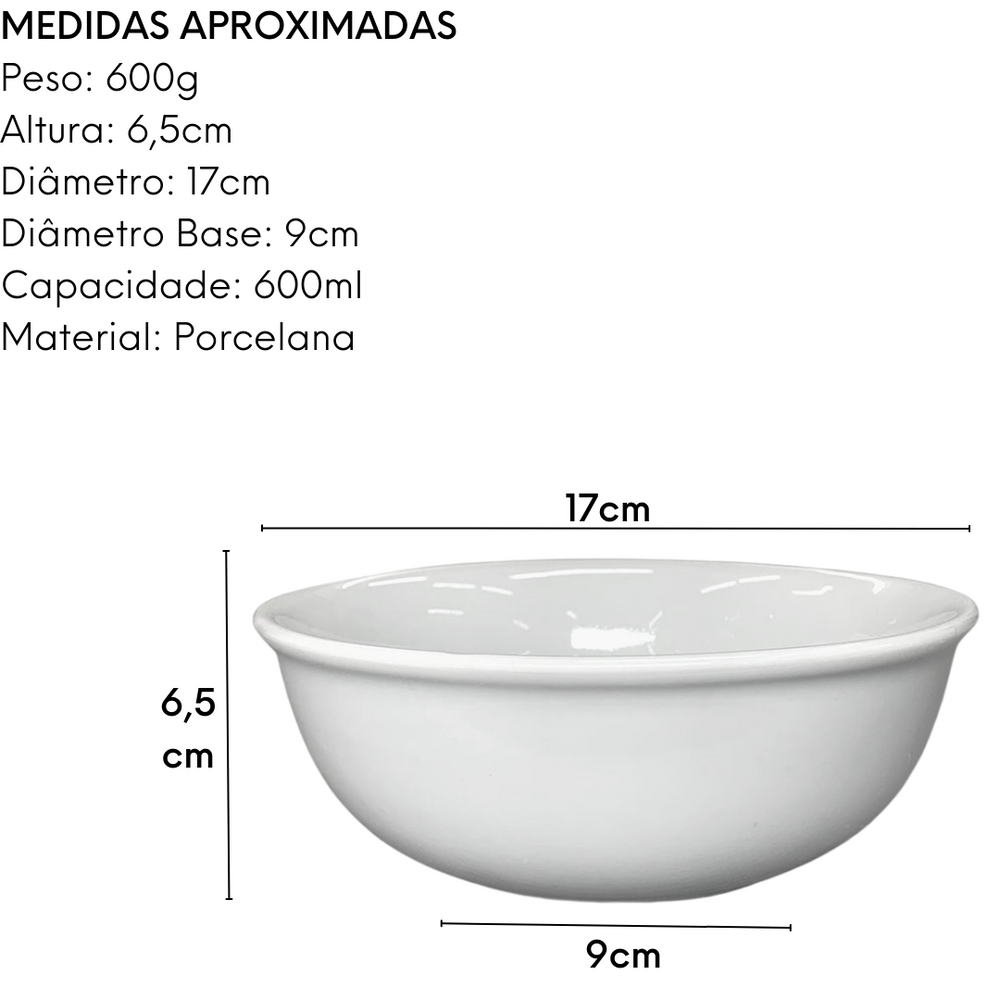 Tigela Chinesa em Porcelana 650ml BelaVista