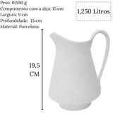 Jarra Leiteira em Porcelana 1,250ml