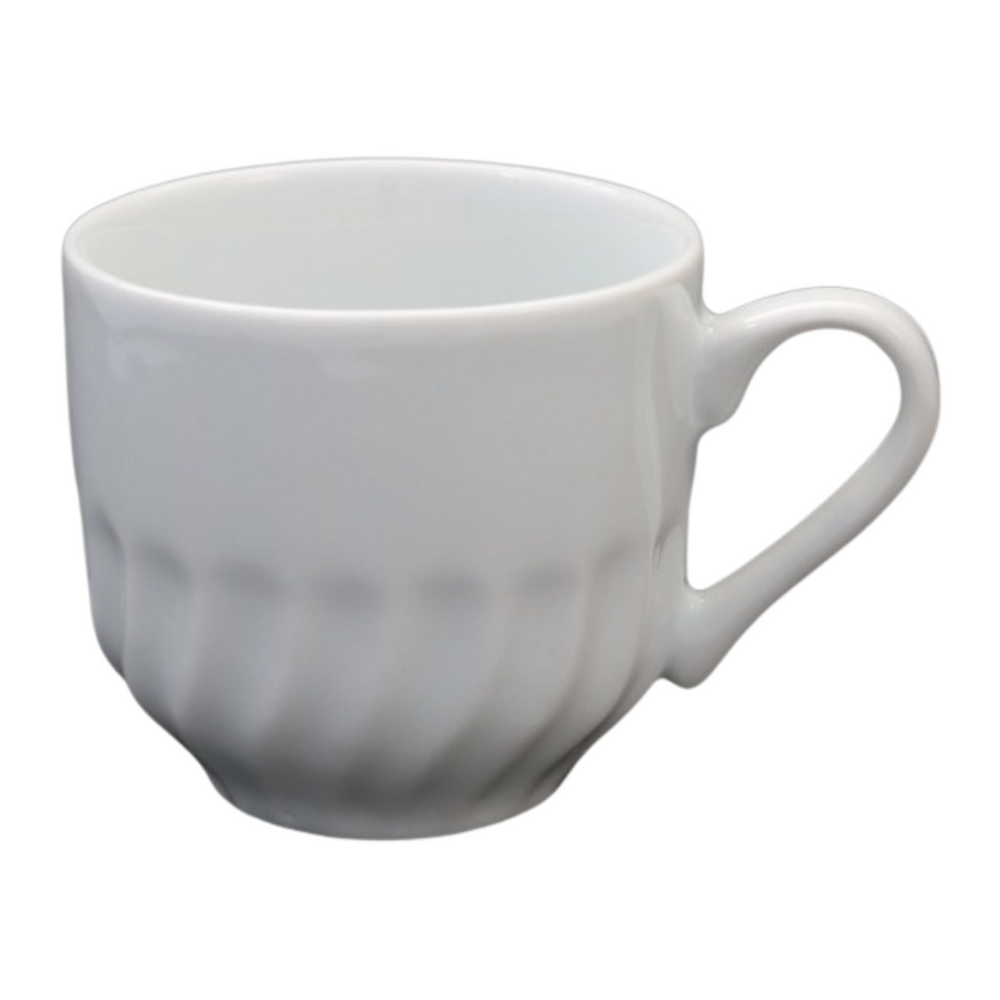 Xicara de Chá Paulista Relevo S/ Pires em Porcelana BelaVista