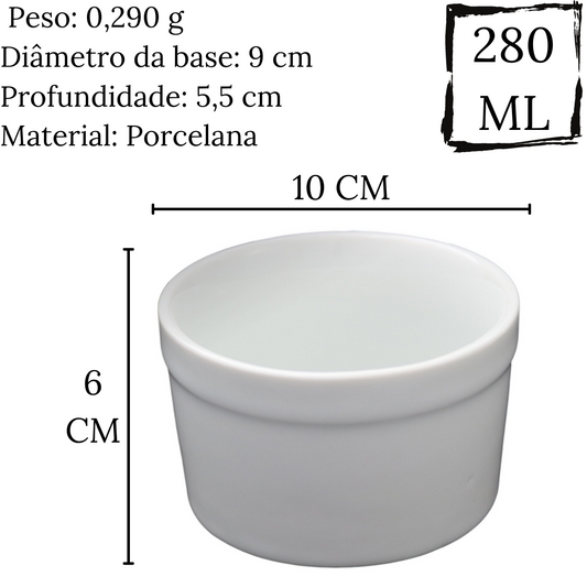 Molheira Forma Para Gelatina em Porcelana 280ml