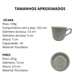 Xicara de Chá Paraná Lisa com Pires BelaVista