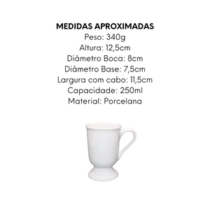Caneca Marquesa de Porcelana 250ml - A Gourmet